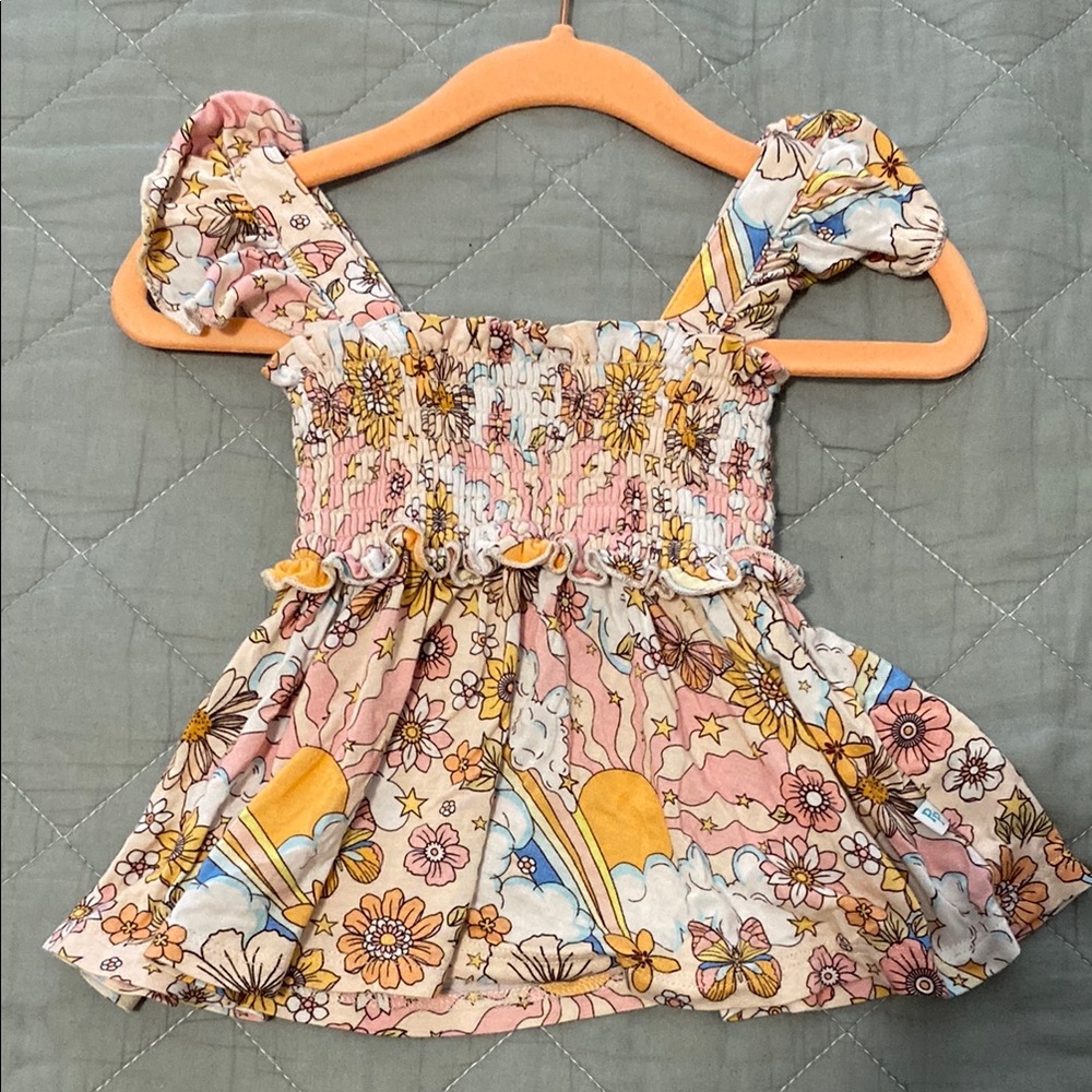 Floral Sundress with Ruffled Sleeves